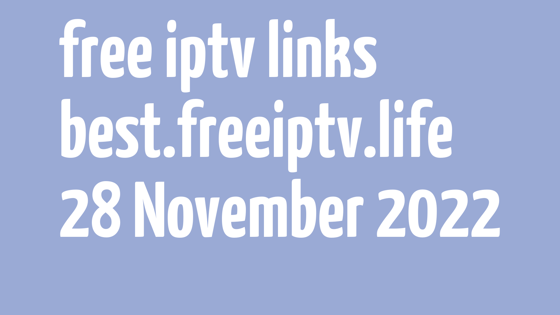 free iptv links 271122